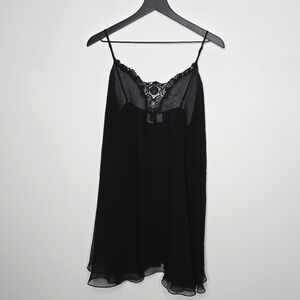 Victoria's Secret Vintage Gold Crown Label Sheer Babydoll Negligee Size Large